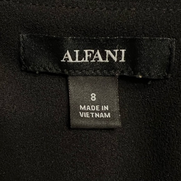 Alfani Women’s Blue & Black Large Check Patterned Dress with Short Sleeves. Sz 8 - Picture 3 of 4